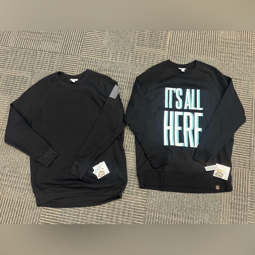 2 LuLaRoe Logo Supply Sweatshirt Women Top NWT Sz M
